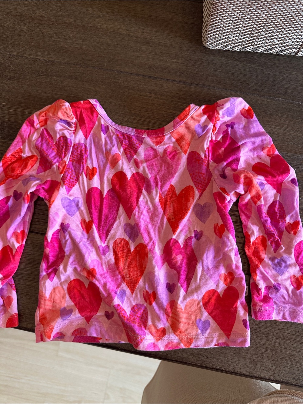 Little sleepies Girls Long-Sleeve Heart Print Top - Pink